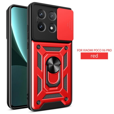 Magnet Armor Case For Xiaomi Poco X6 M6 Pro Redmi Note 13 12 11 Ring Stand Cover