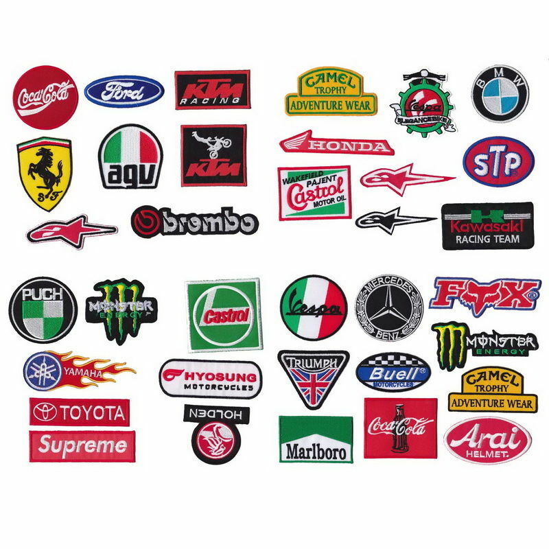Iron on Patch Car Auto Motor Racing Motorcycle MotoGP Sponsor Wholesale Random