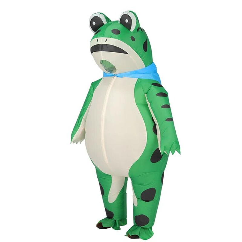 Halloween Cute Animals Inflatable Frog Cosplay Costume Suits Adult Air Blow-Up C