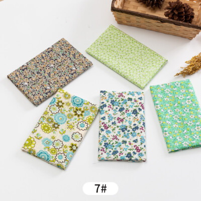 5Pc Printed Cotton Fabric Fat Quarter Bundle DIY Craft Quilting Square Patchwork