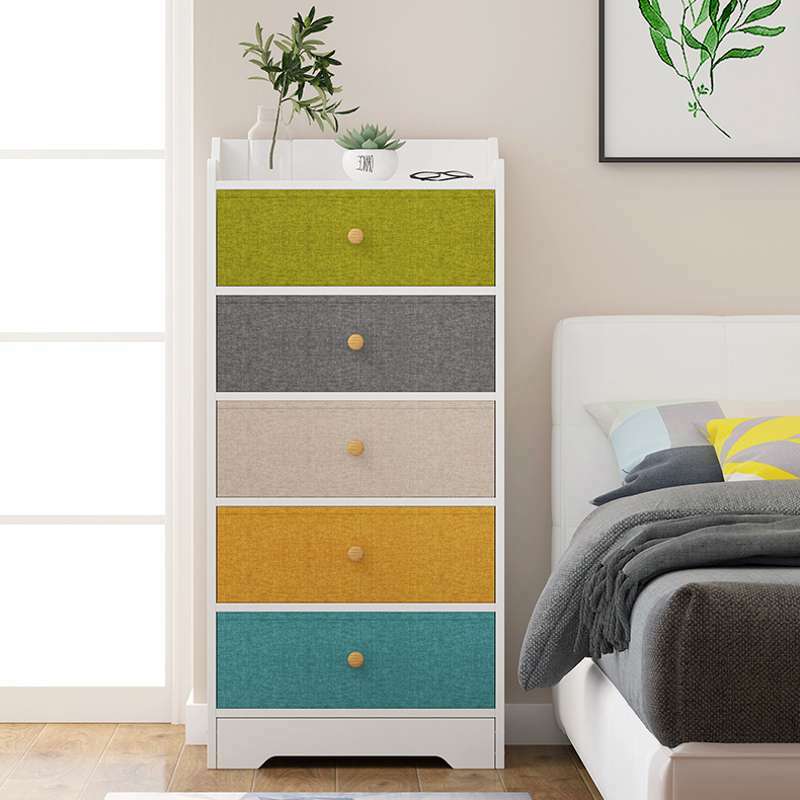 Tall Chest of Drawers White Wooden Bedroom Tallboy Storage ...