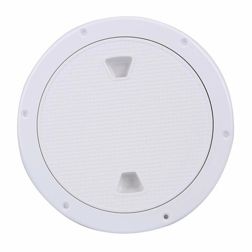 Amarine Made 2 Pack Boat Round Non Slip Inspection Hatch,Deck Plate 7 Inch,White