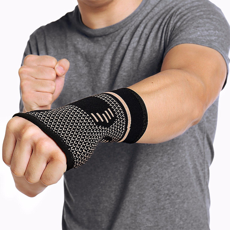 Compression Arm Sleeves Copper Infused Fit Elbow Support Brace Joint