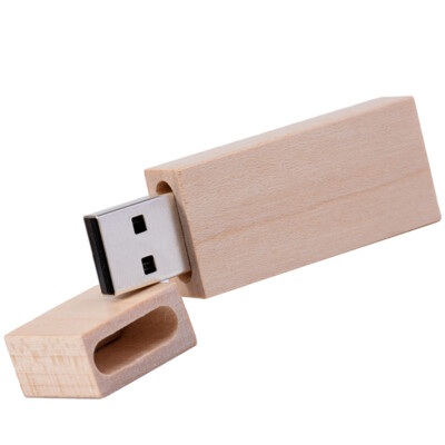 Free Logo Wooden Gift Box USB 2.0 Flash Drive Pen Drive Memory Stick 64GB 32GB