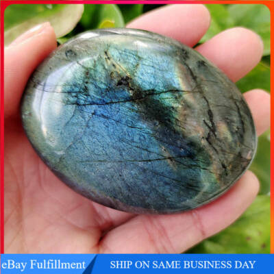 Natural Labradorite Quartz Crystal Polished Tumbled Stone Ore Specimens Healing
