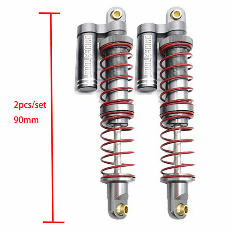 Metal 90mm Shock Absorber Damper Gray For 1/10 Axial SCX10 II TRX-4 RC Crawler