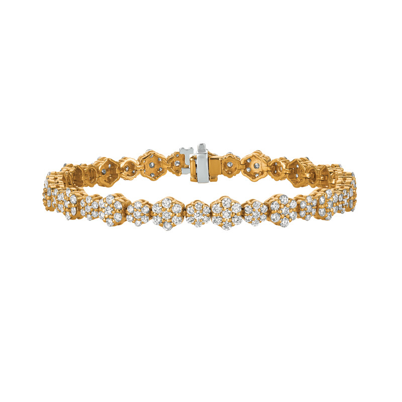 Pre-owned Morris 7.00 Carat Natural Diamond Bracelet Si 14k White Gold 7''
