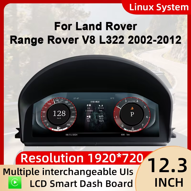 Digital Instrument Cluster For Land Rover Range Rover V8 2002-2012 Speedometer,D