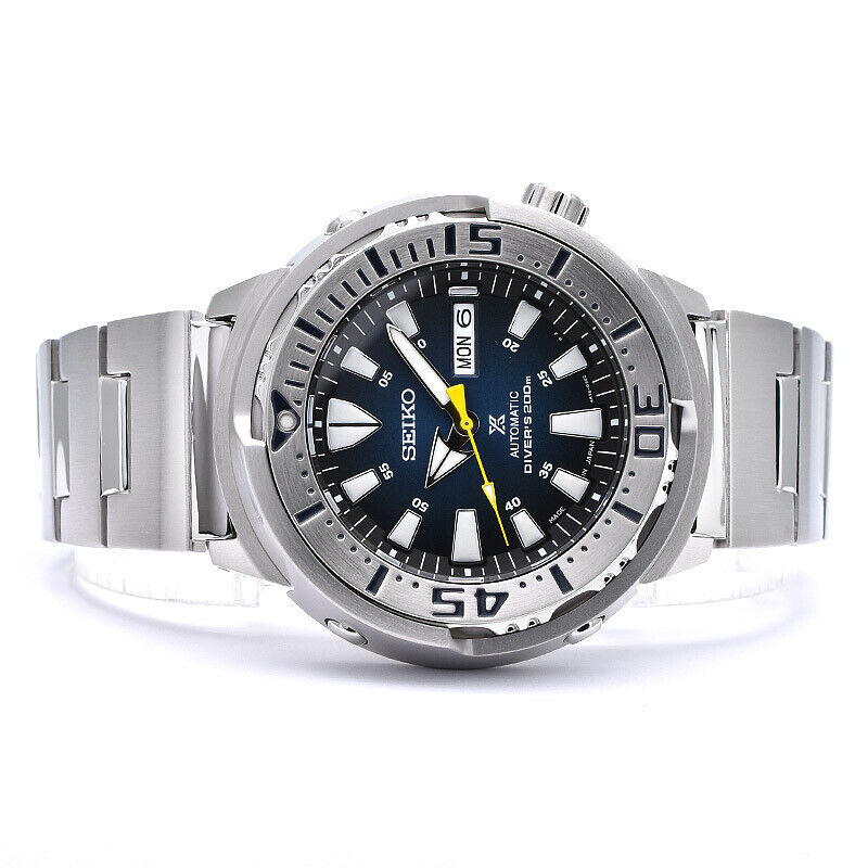 Pre-owned Seiko Prospex Sbdy055 Automatic Diver Scuba Watch Baby Tuna Navy Dial 48mm