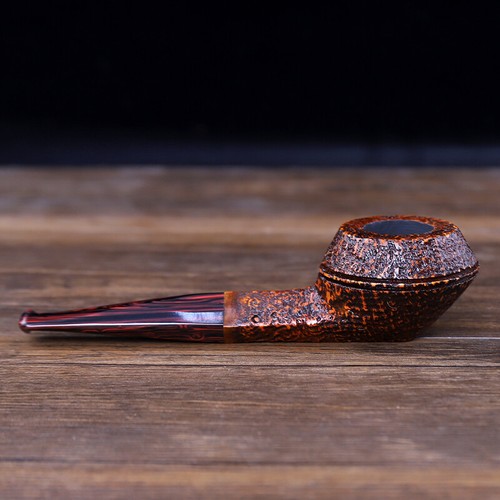 Sandblasted Briar Bulldog Pipe Handmade Freehand Tobacco Pipe Vulcanite Stem