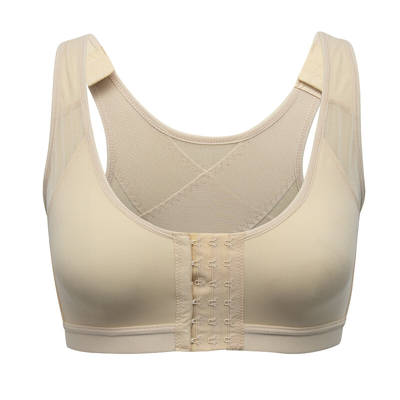 Women Posture Corrector Lift Up Bra Front Closure Back Support Bra Top