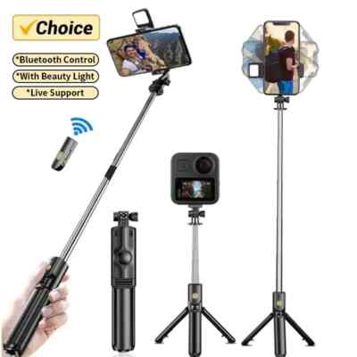 Wireless Selfie Stick Stand Holder Tripod Wit Fill Light  For Google Pixel 9 8 7