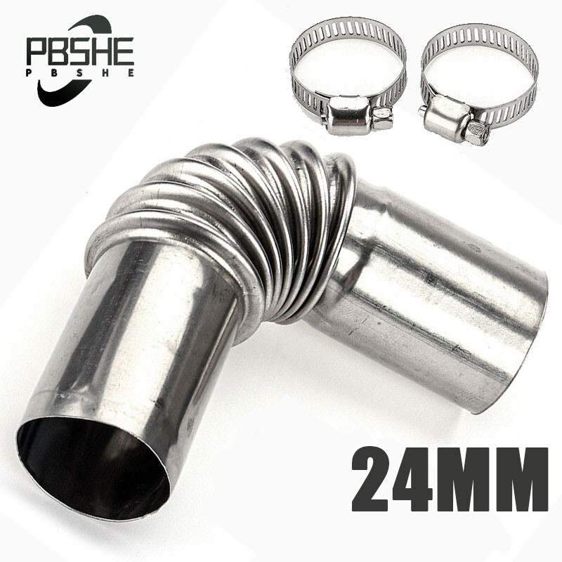 24mm Abgasrohr Winkelverbinder Edelstahl Standheizung Autoheizung Auspuffrohr