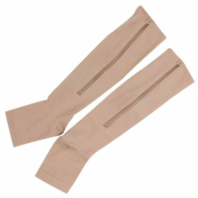3 Pair Zip-up Compression Socks Rejuvenating Promotes Circulation Zipper Socks