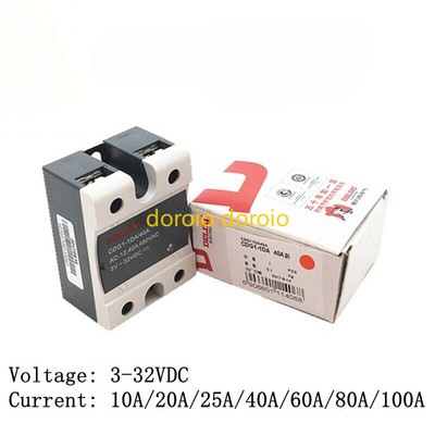 Delixi Single Phase Solid State Relay SSR DC Control AC CDG1-1DA 3-32VDC 480V