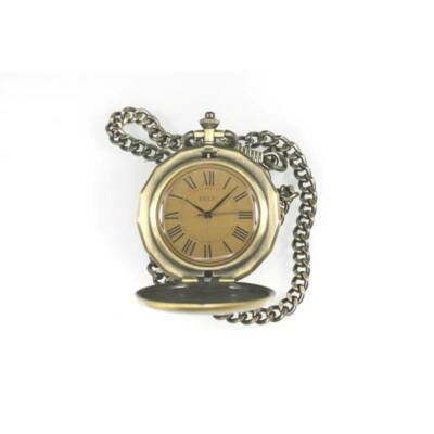 Relic Watch Mens Pocket Antiqued Gold Stainless Steel Water Resist Brown Quartz