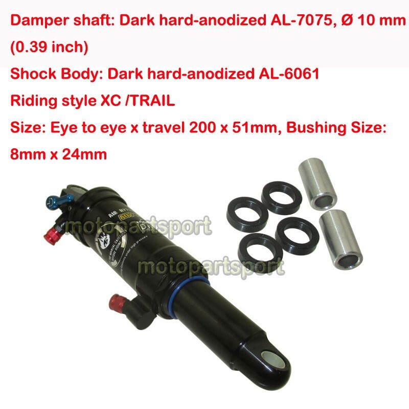 DNM AOY-36RC Mountain Bike Air Rear Shock with Lockout