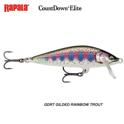 RAPALA ELITE CDE 95 COUNTDOWN  SINKING col GDRT RAINBOW TROUT SPINNING
