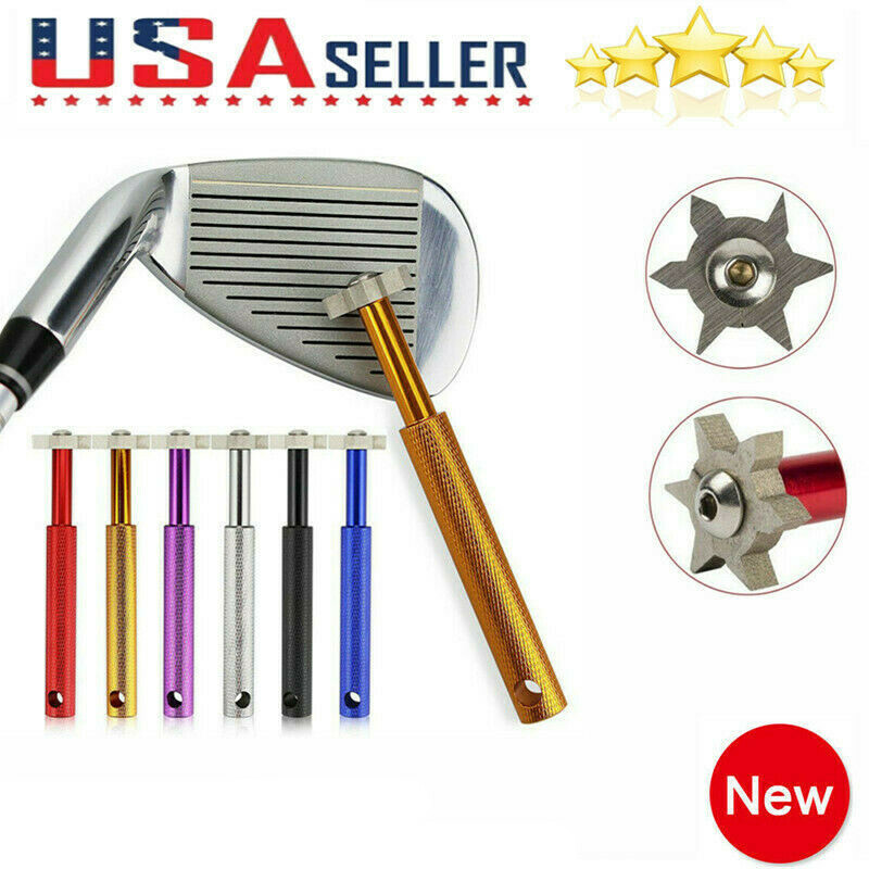 Golf Club Groove Sharpener with 6 Heads ReGrooving Tool and Cleaner 2