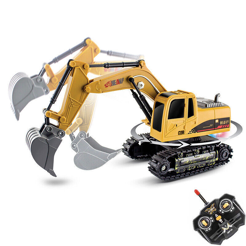 Engineering RC Excavator Toy 1:24 Scale Remote Control Construction Truck Gift