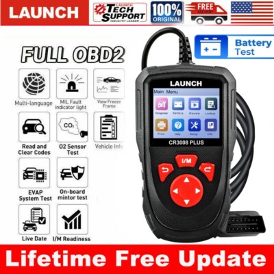 LAUNCH Creader 3008 PLUS OBD2 Scanner Diagnostic Scan Tool Battery Load Tester