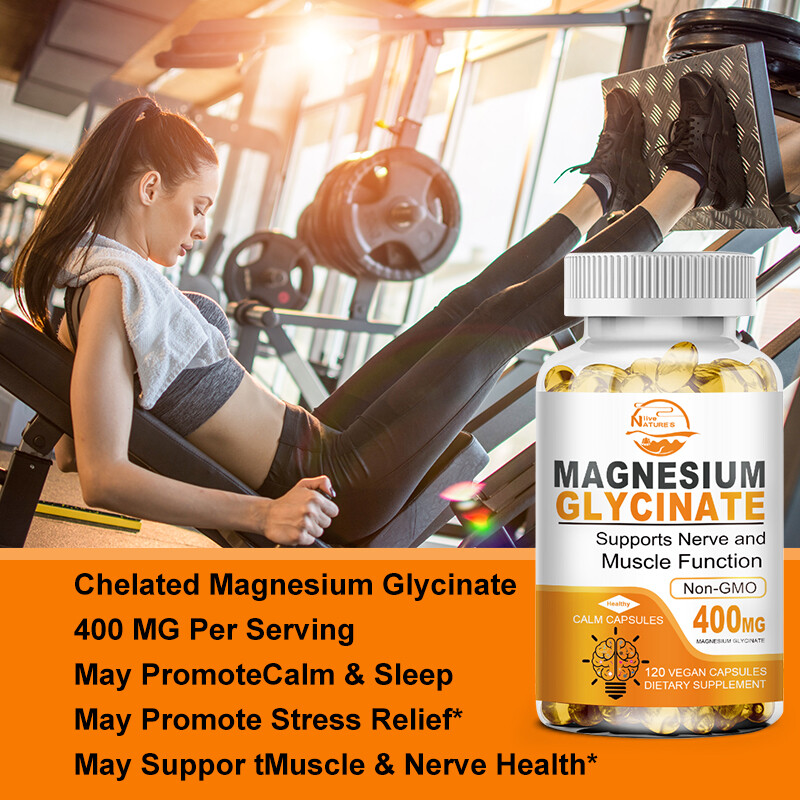 NL Magnesium Glycinate 400mg With Vitamin D3,Zinc Natural Supplement