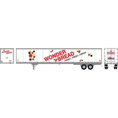 Athearn HO RTR 53' Wabash Plate Trailer,Wonder Bread#61384 - ATH72817