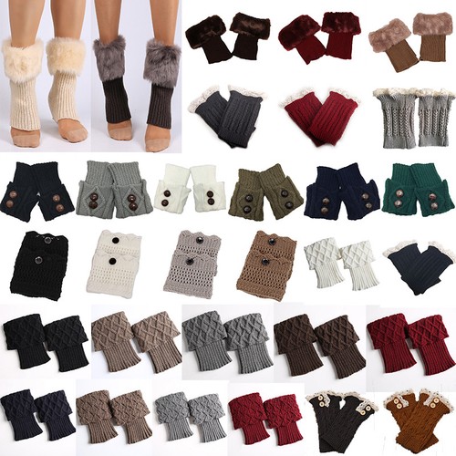 Damen Strickstulpen Stiefelsocken Beinstulpen Trachtensocken Stulpen Beinwärmer