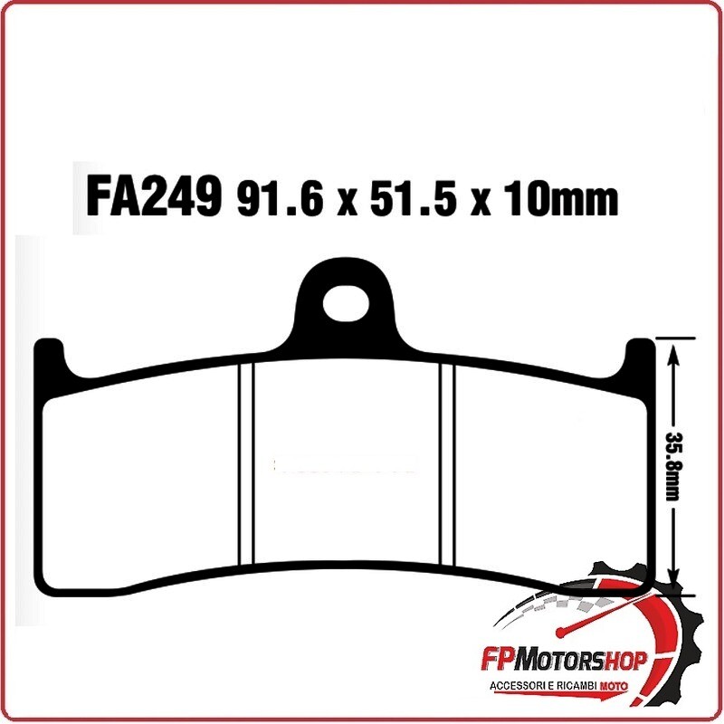 PASTIGLIE PASTICCHE FRENI PER MOTO PINZA 6 PIST. EBC FA249 PISTONCINI BEHRINGER