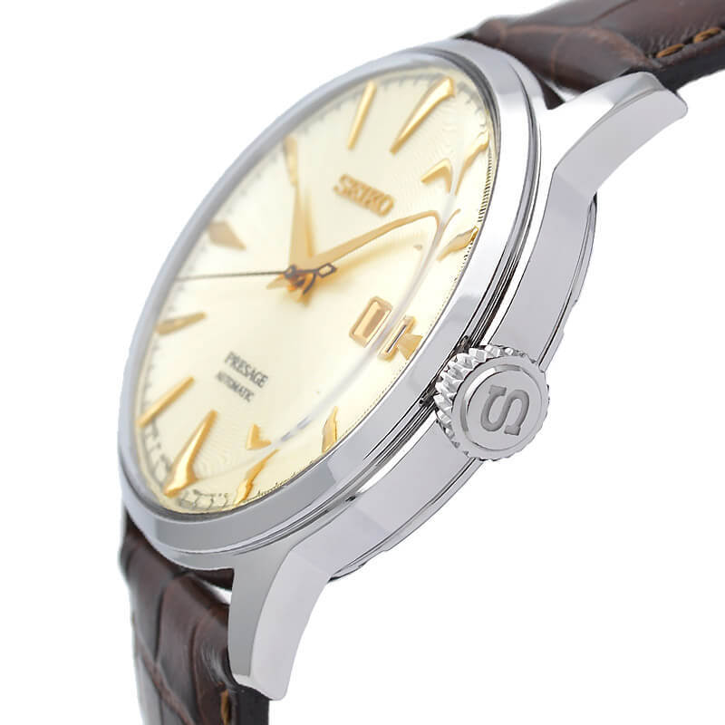 Pre-owned Seiko Presage Sary109 Cocktail Time Mechanical Automatic Watch Ivory Dial 40.5mm