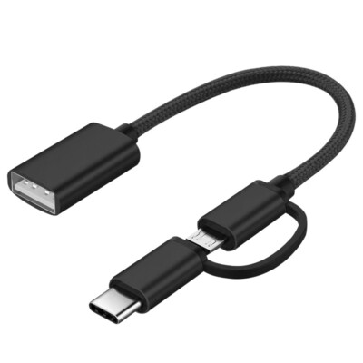 2 in 1 OTG Adapter Cable Type-C Micro USB To USB 3.0 Interface Converter cable