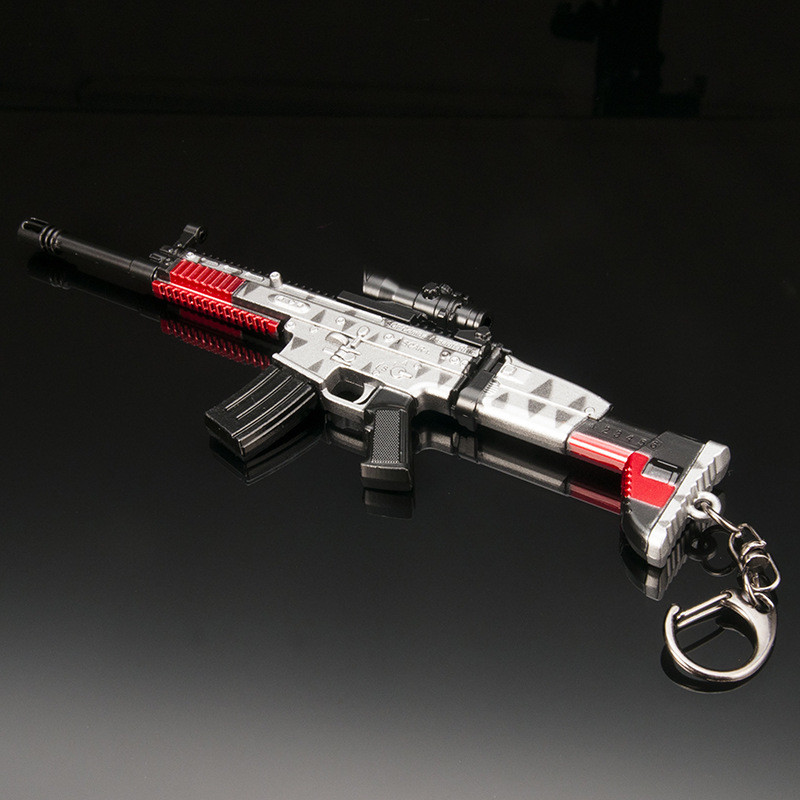 Goldenoffering Org 1 6 1 6 Toy Pubg Scar Scar L Gun Fury Skin Battlefield5 Weapon Metal Toys Games Action Figures