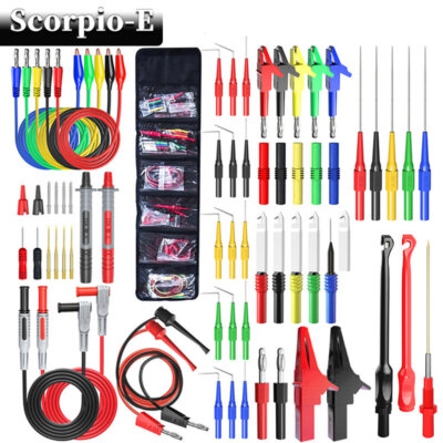57PCS Multimeter Test Lead Kit Back Probe Set with Alligator Probe Banana Plug