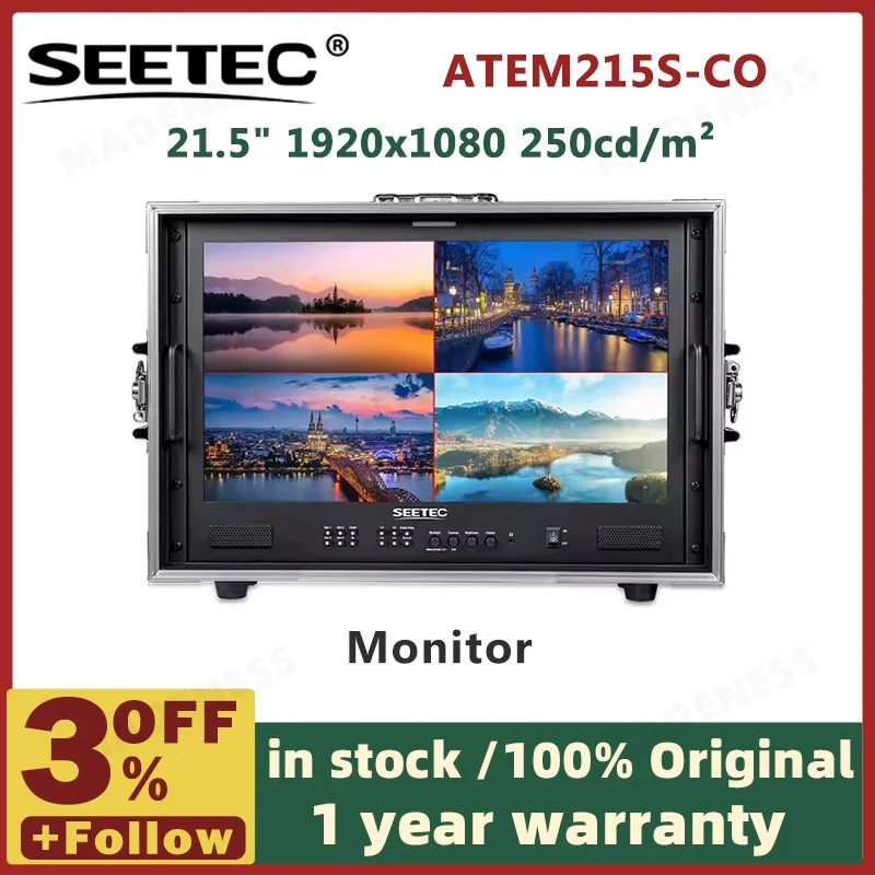 ATEM215S-CO 21.5 Inch Portable Carry-on Multi-camera Director Monitor Full HD 19