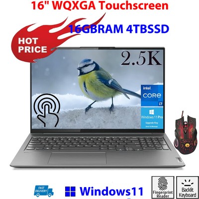 Lenovo 2024 Slim 7i 16''Touch Laptop Computer,Intel 14-Core i7-12700H,16 4TB SSD