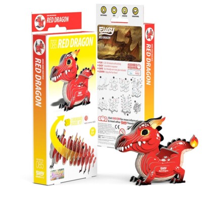 Red Dragon 3D Cardboard Model Kit Eugy New