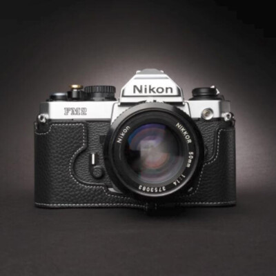 Genuine Leather Handmade Half Camera Case Bag Cover for Nikon FM2 FM FM2n FE FE2