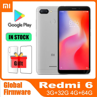 Global Rom Smartphone  Redmi 6 3GB 32GB 5.45'' Full Screen with Googleplay Mobile