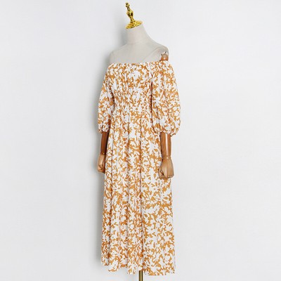 MARKENLOS DAMENKLEID ELEGANT SCHULTERN WEISS BEIGE WEICH BOHOO BÖHMISCHE 91278