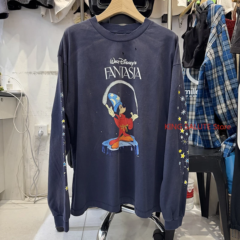 Saint Mxxxxxx x Disney FANTASIA DNF Long Sleeve T-shirt Men's Navy