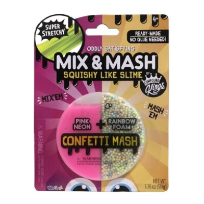 COMPOUND KINGS CONFETTI MIX & MASH SLIME DISC *DISTRESSED PKG