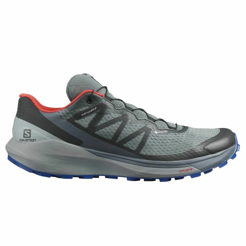

Мужские кроссовки Salomon Sense Ride 4 GTX Invisible Fit Trail, Stormy Weathe, Серый, Salomon Sense Ride