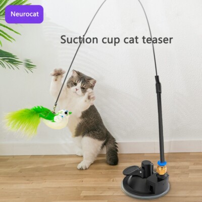 Funny Feather Bird & Suction Cup Stick Toy