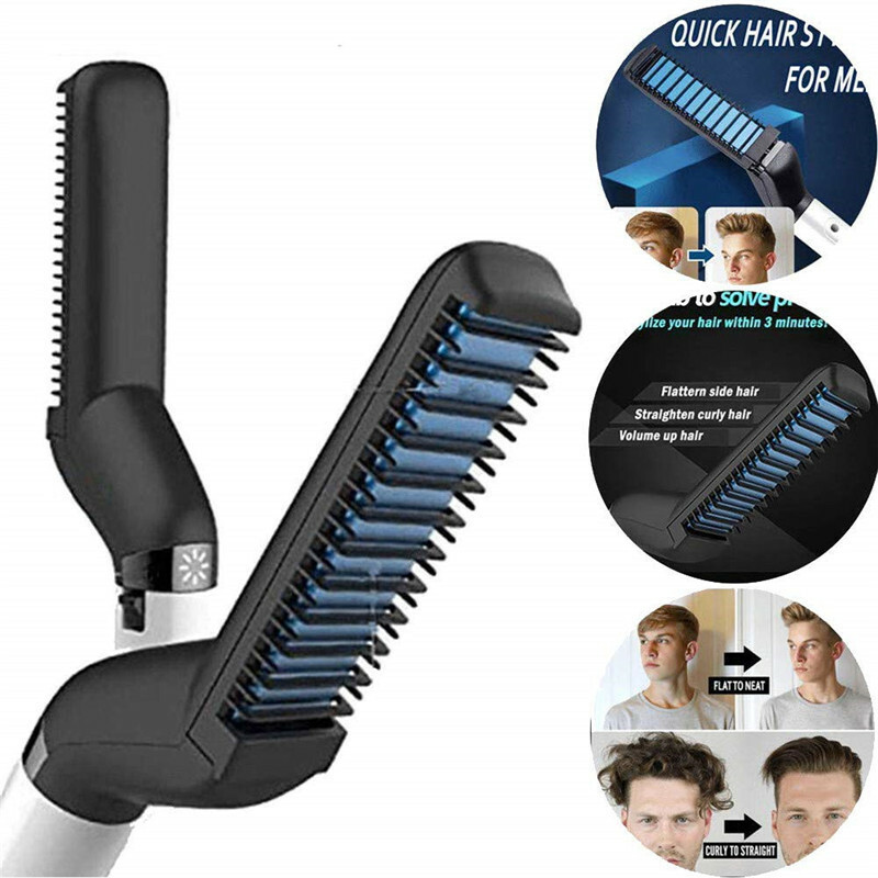 Hair Straightener For Men Multifunctional Curling Electric Brush