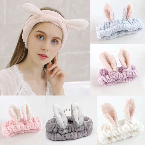 Hair Headband Cute Bunny Ear Makeup Face Washing Bath Spa Soft Elastic
