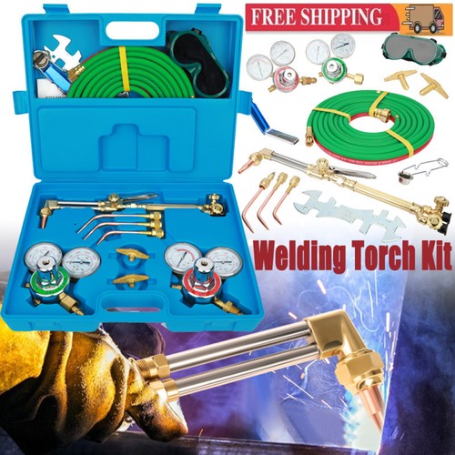 Oxygen & Acetylene Gas Cutting Torch and Welding Kit Portable Oxy Brazing Welder