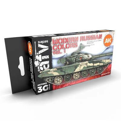 AK Interactive AFV Paint Set Modern Russian Colours Vol 1 3G Acrylic 6 Colors