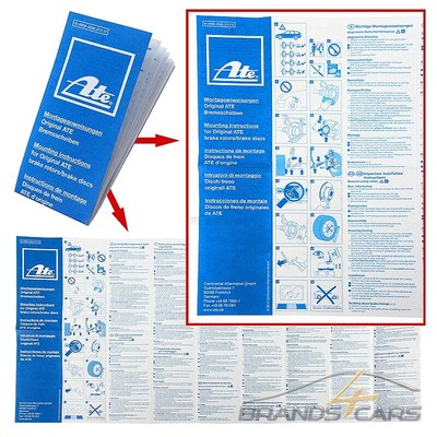 ATE POWER DISC 2x BREMSSCHEIBE BELÜFTET Ø258 VORNE FÜR FORD FIESTA 5 JH JD VAN