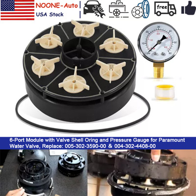 For Paramount 004-302-4408-00 6 Port Module w/ Valve Shell Oring+ Pressure Gauge