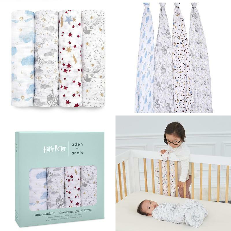 Aden + Anais™ Große Baumwoll-Musselin-Pucktücher Harry Potter™ Iconic Koll